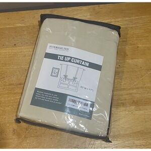 H.VERSAILTEX Blackout Khaki Tan Tie Up Curtain 42"W x 63"L Roman Shade